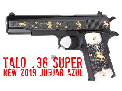 TALO Colt 1911 Aztec Jaguar Azul .38 Super 245 of 300 NEW FROM 2019