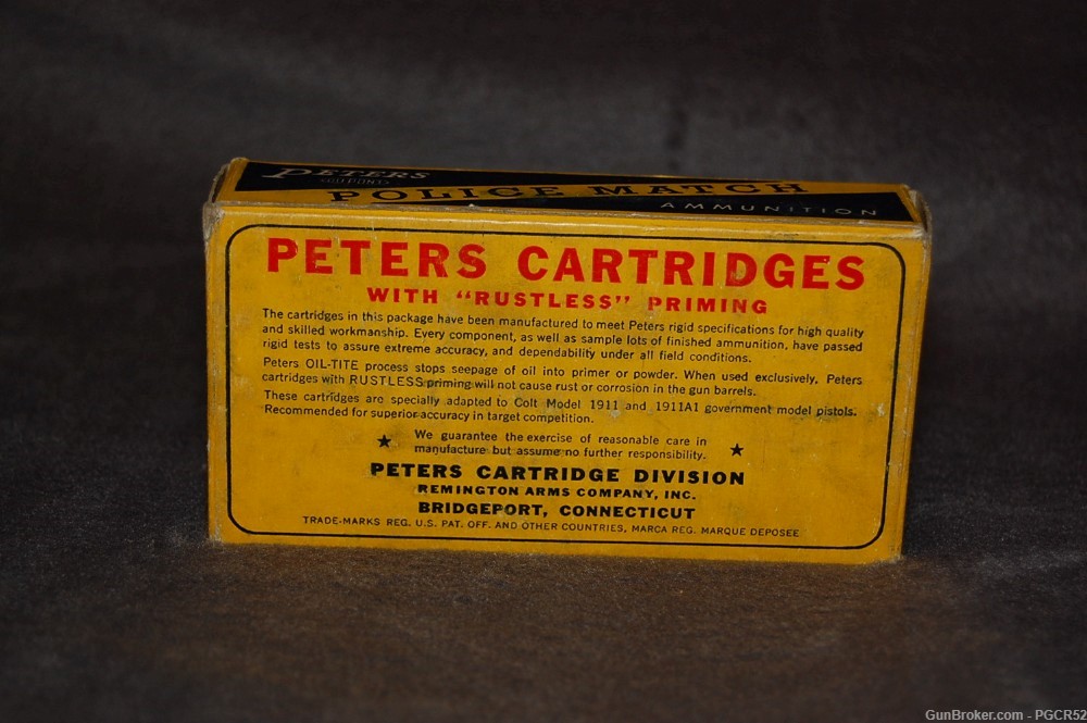 Peters Vintage Box Police Match .45acp Ammo-img-2