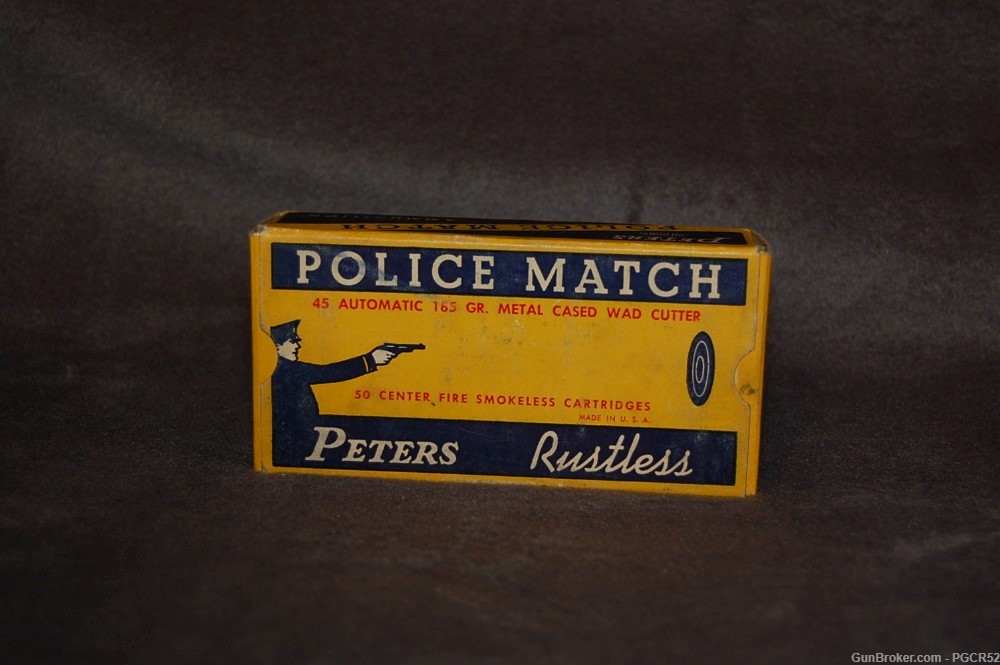 Peters Vintage Box Police Match .45acp Ammo-img-0
