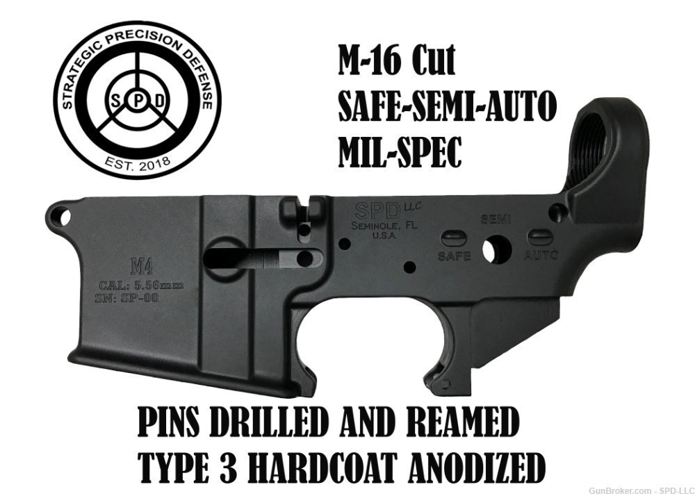 M16 cut AR-15 lower receiver stripped -img-0