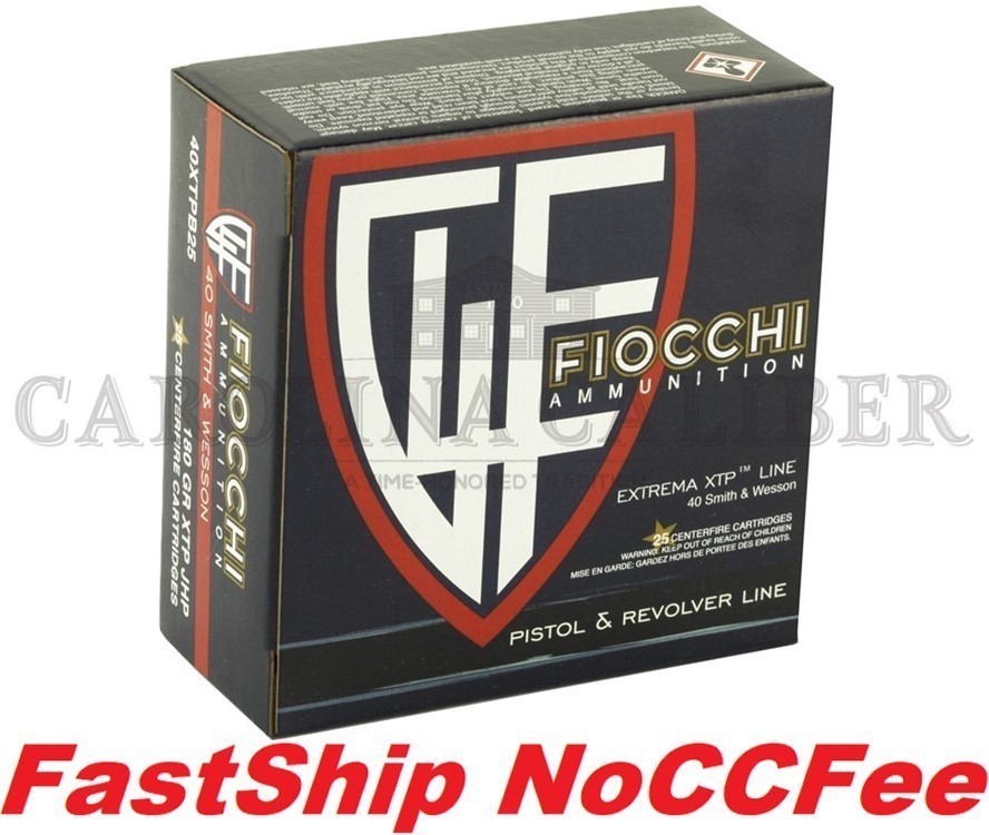 FIOCCHI 40S&W 180GR. XTP 40XTPB25-img-0