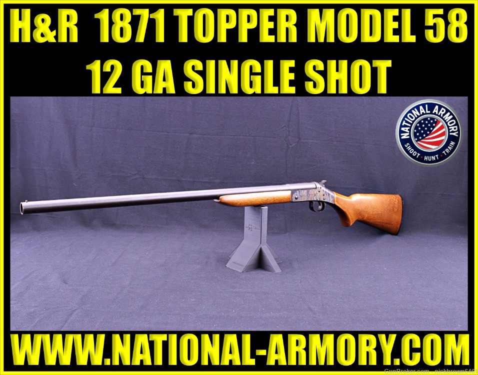 H&R 1871 TOPPER MODEL 58 12 GAUGE 3" CHAMBER MODIFIED CHOKE CASE HARDENED -img-0