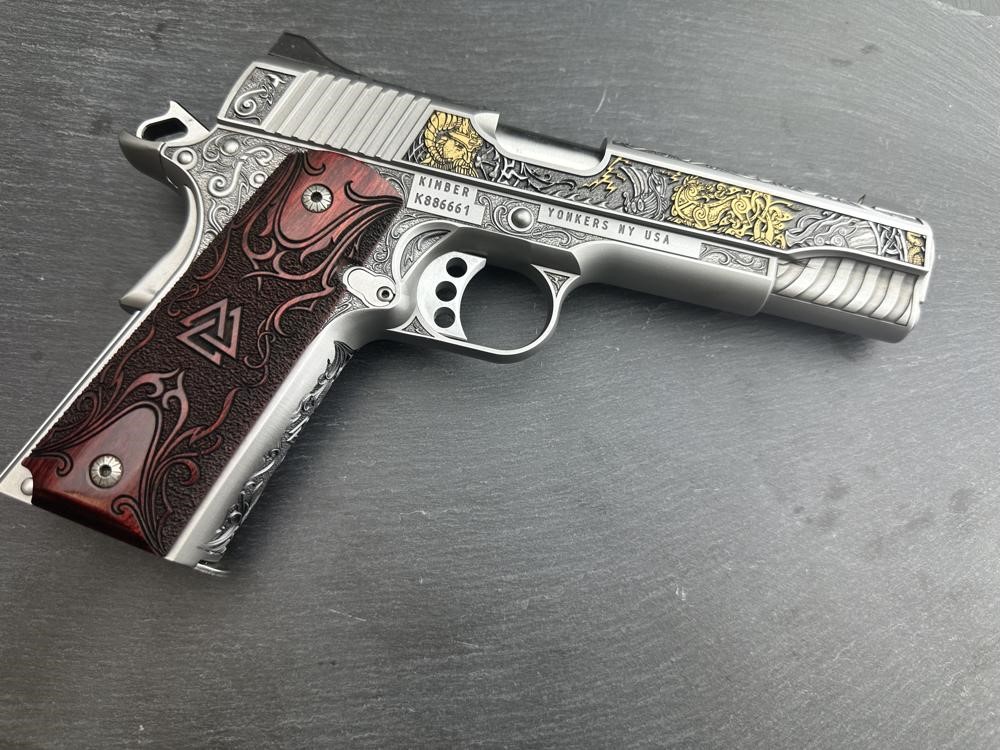 FACTORY 2ND - Kimber 1911 Custom Engraved Viking Warrior AAA by Altamont-img-7