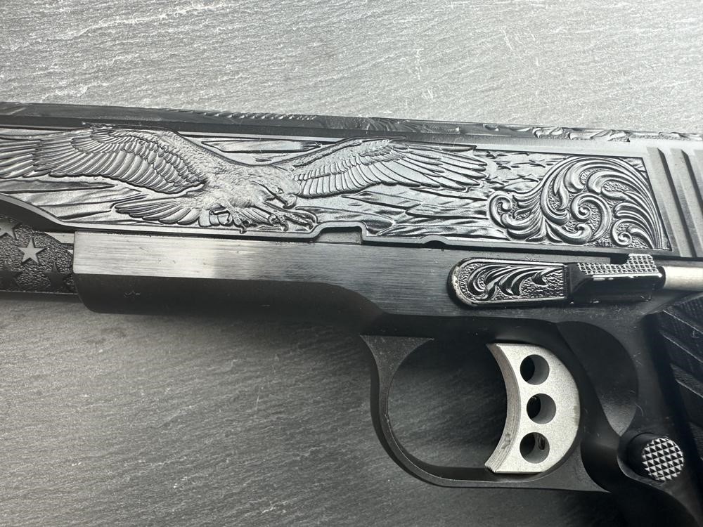 FACTORY 2ND - Kimber 1911 Custom Engraved Patriot Blued by Altamont-img-2