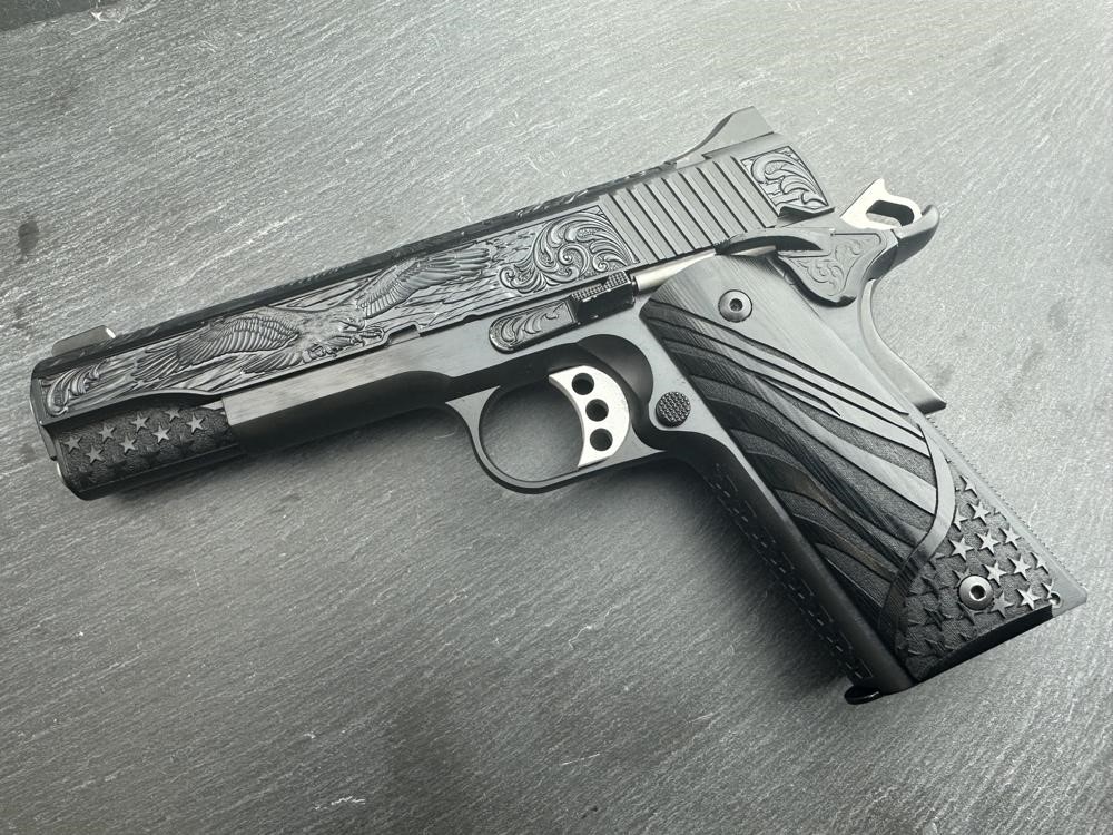FACTORY 2ND - Kimber 1911 Custom Engraved Patriot Blued by Altamont-img-7