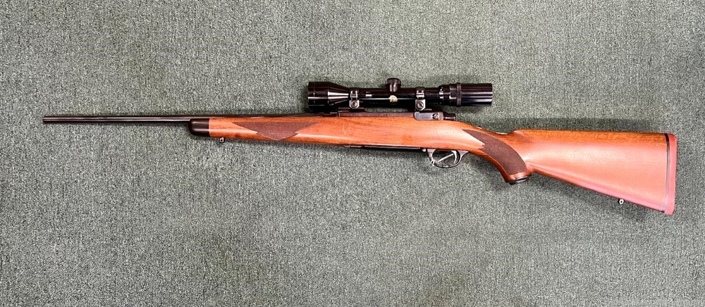 RUGER BOLT ACTION M77 RIFLE WALNUT STOCK 3X9 SCOPE 270 CAL-img-1