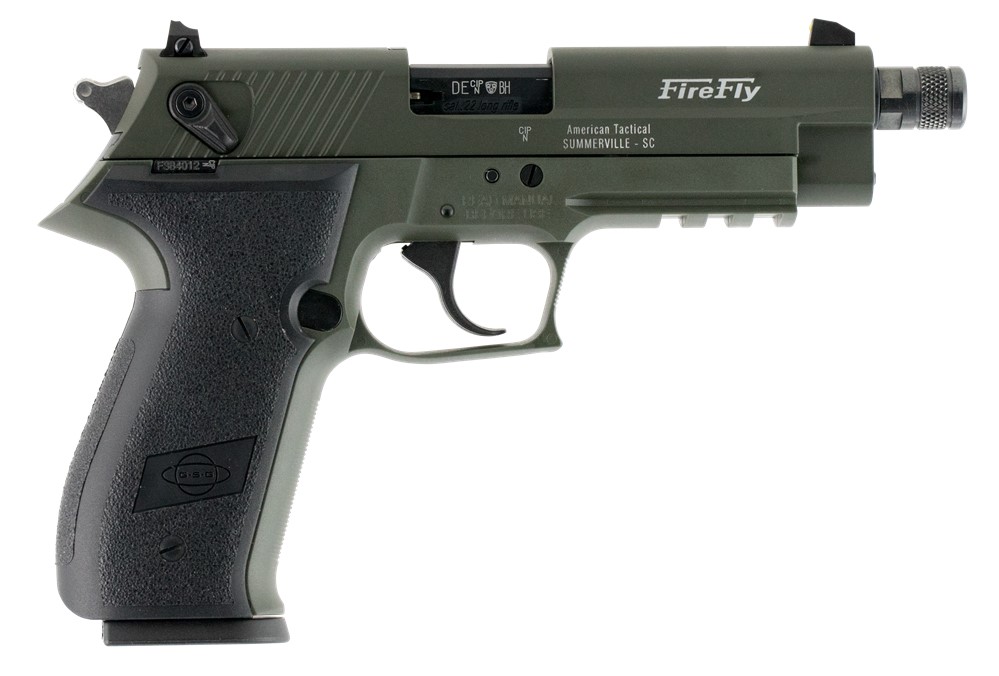 GSG FireFly 22 LR 4.90 Green/Black Pistol-img-0