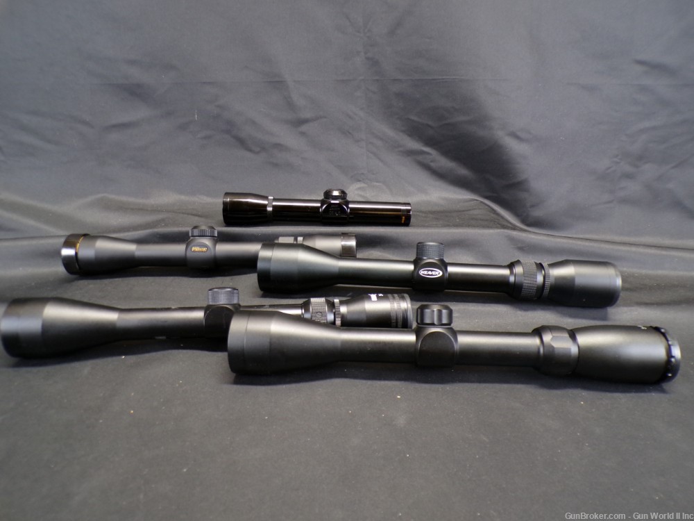 Lot of Five (5) Rifle Scopes (Nikon, Weaver, Dead Ringer)-img-0