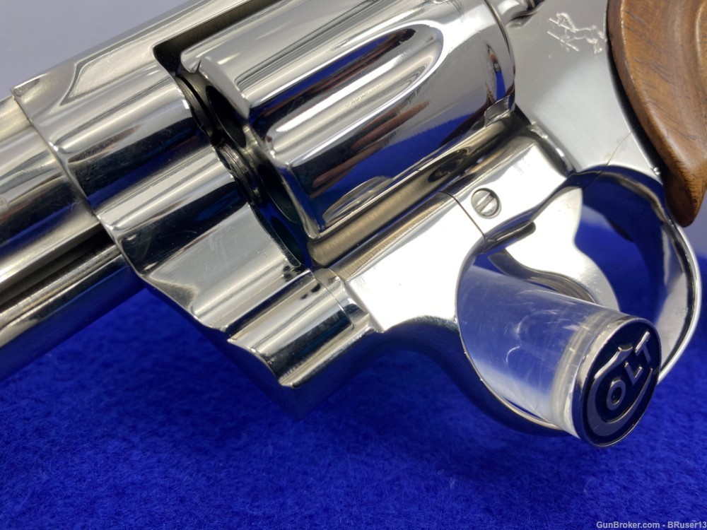 1961 Colt Python .357 Mag Nickel 4" *CLASSIC SNAKE MODEL REVOLVER*-img-7