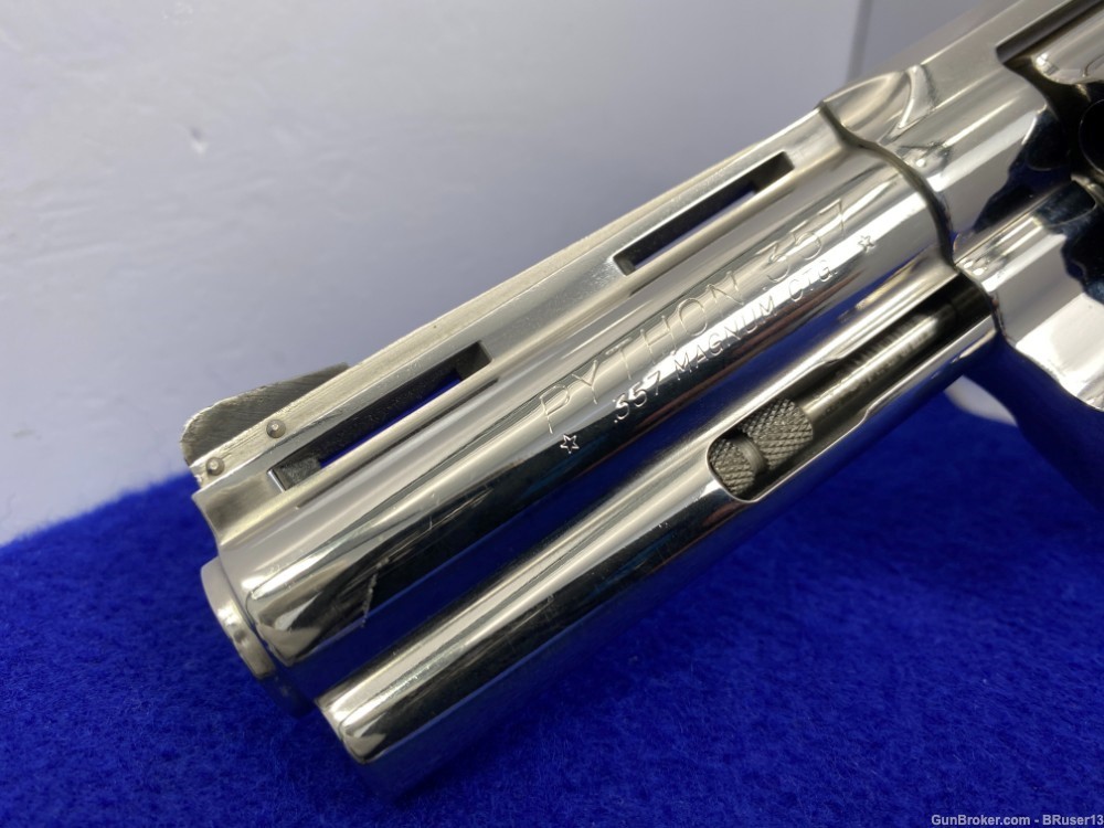 1961 Colt Python .357 Mag Nickel 4" *CLASSIC SNAKE MODEL REVOLVER*-img-14