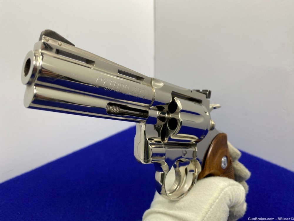 1961 Colt Python .357 Mag Nickel 4" *CLASSIC SNAKE MODEL REVOLVER*-img-46