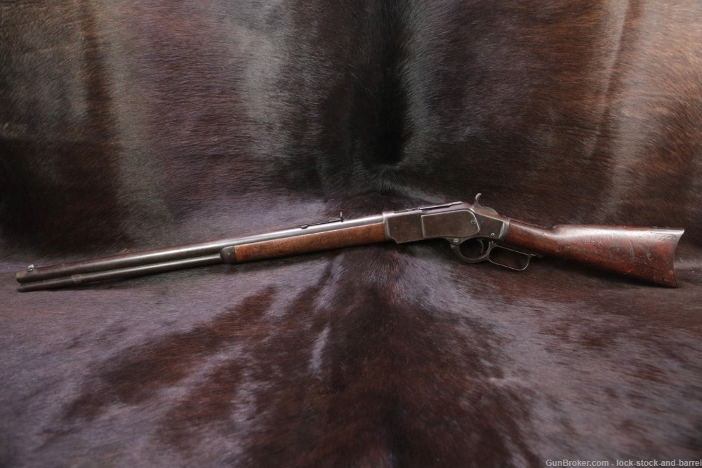 Winchester 1873 3rd Model .44-40 WCF 24" Round Lever Rifle, 1884 Antique-img-8