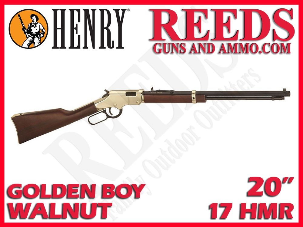 Henry Lever Action Golden Boy Walnut 17 HMR 20in H004V-img-0