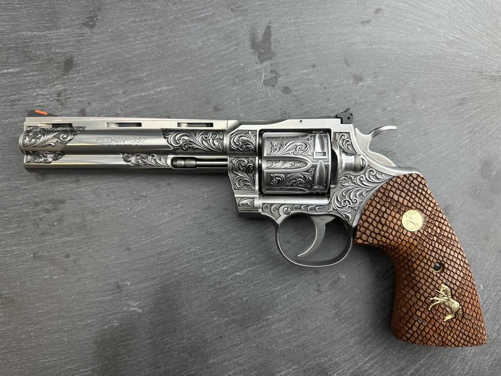 FACTORY 2ND - Colt Python 2020 ENGRAVED by Altamont 6" .357 Mag Stainless-img-0