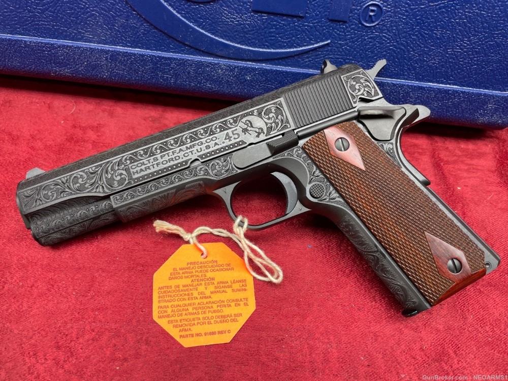NIB Colt 1911 Government. Stunning Full Coverage Engraved!-img-0