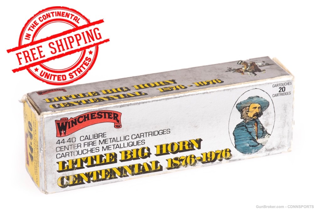 Winchester Vintage Ammo 44-40 Little Big Horn Centennial 20rds from 1976-img-1
