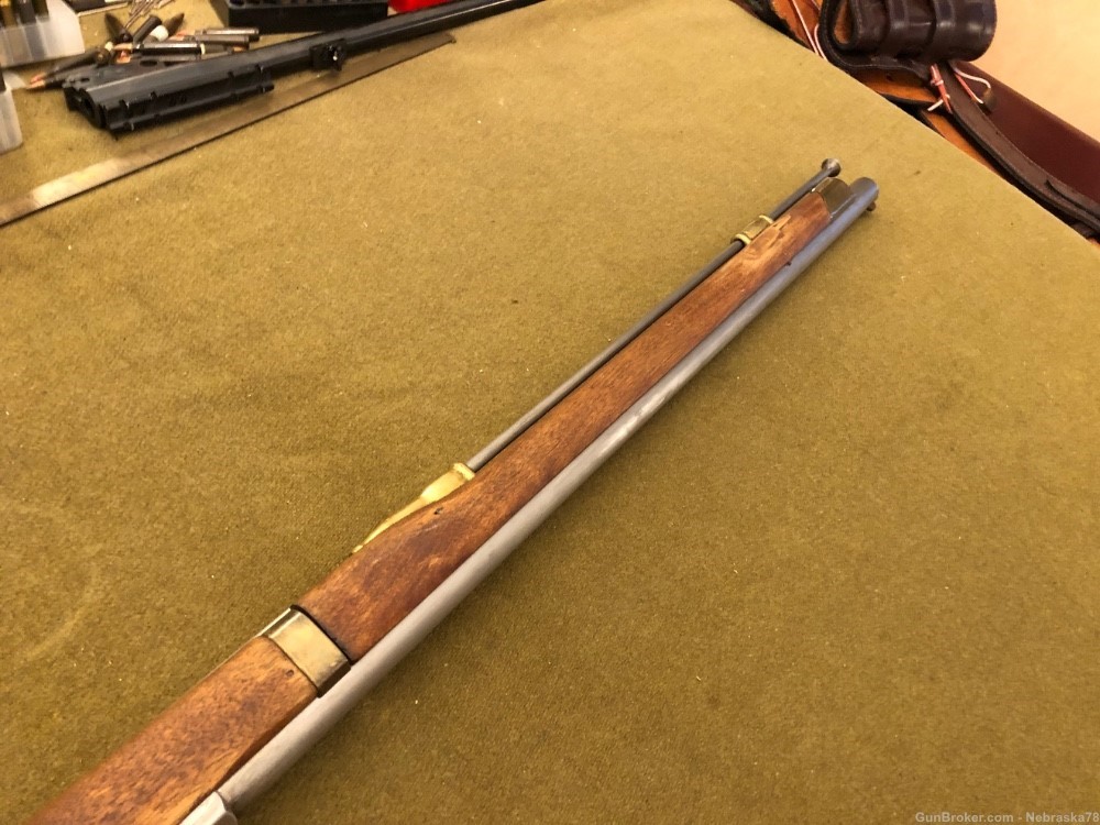 Unknown maker flintlock .70 caliber smoothbore shotgun 30” barrel -img-11
