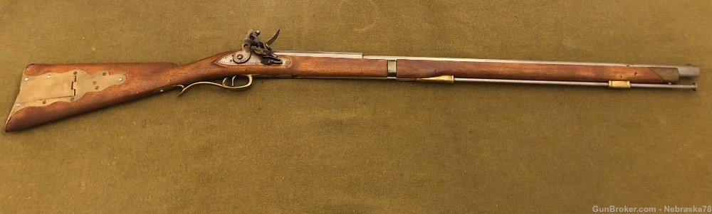 Unknown maker flintlock .70 caliber smoothbore shotgun 30” barrel -img-0