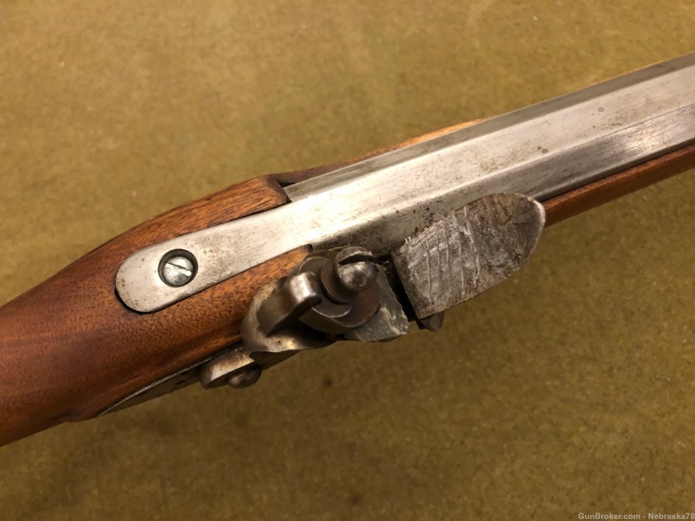 Unknown maker flintlock .70 caliber smoothbore shotgun 30” barrel -img-9
