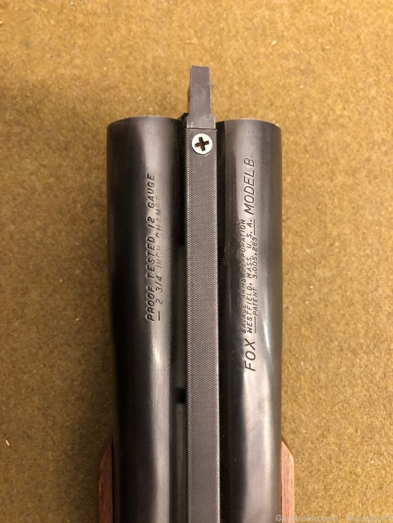 Savage Fox Model B-DL 12 gauge 2 3/4” vent rib shotgun barrels with forend -img-1