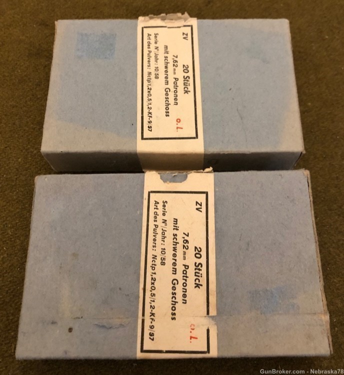 31 rounds East German 7.62x54r steel cased ammo in original boxes FMJ-img-0