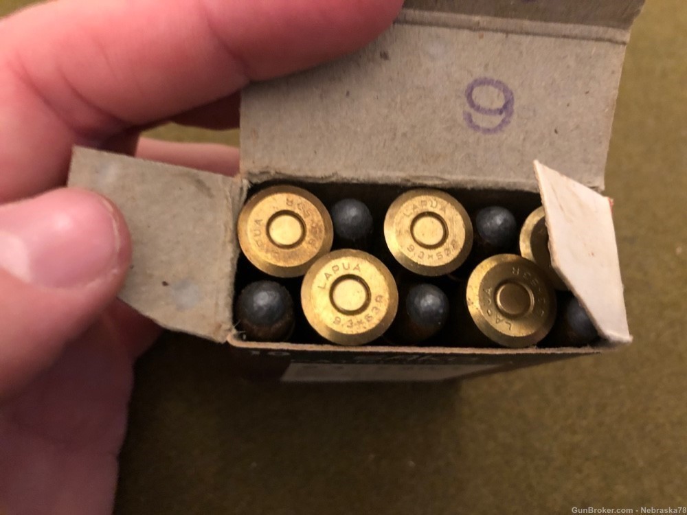 Rare Finnish Saka 9.3x53r ammo 10 rounds vintage 7.62x54r based sporter -img-1
