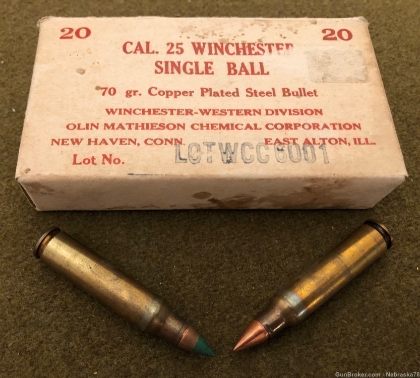 One each single and duplex Winchester .25 caliber 6.35x48 Experimental ammo-img-0