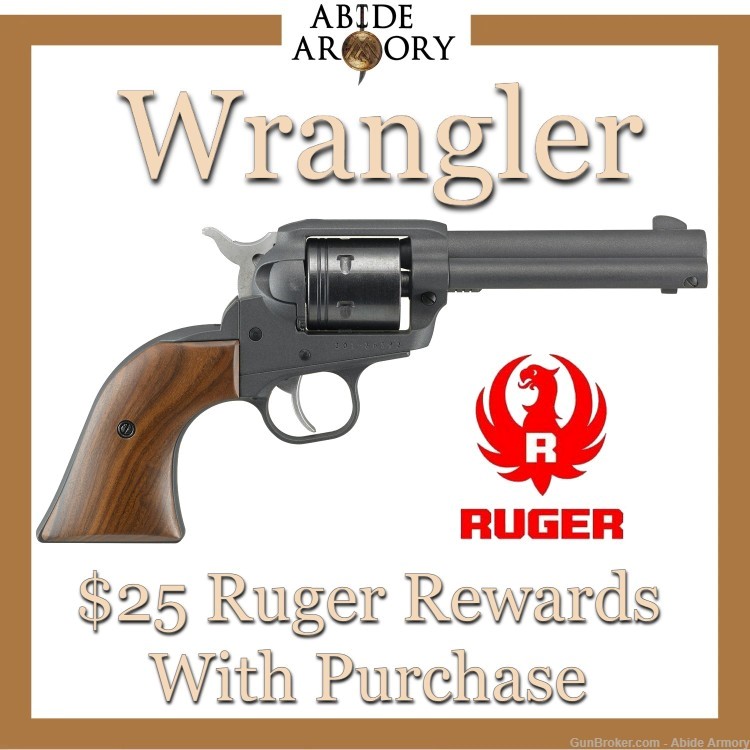 Ruger Wrangler 22 LR 2014 CLOSEOUT 6Rd TALO Cobalt w/ Wood Grips New Rebate-img-0