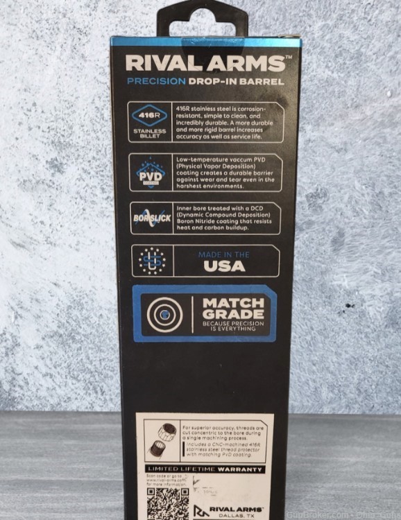Rival Arms Precision Drop-In Barrel 9mm Fits Glock 48 Stainless PVD-img-2