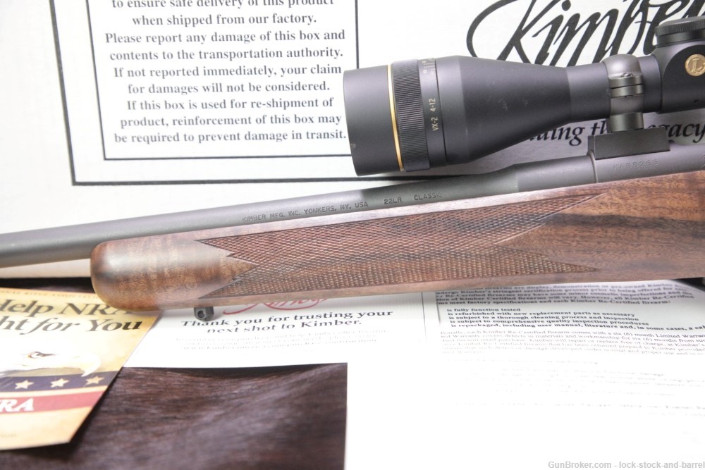 Kimber Model 22 Classic .22 LR Box Mag Bolt Action Rifle & Scope-img-11