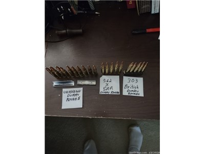 Dummy Rounds 5- 303 British, 5- 7.62x54R and 10- Misc blanks, training ammo