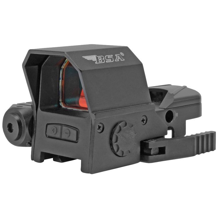 BSA Optics RS-3324RL Red Dot w/Laser 33x24mm Obj Lens, 4 Reticles RS-3324RL-img-1