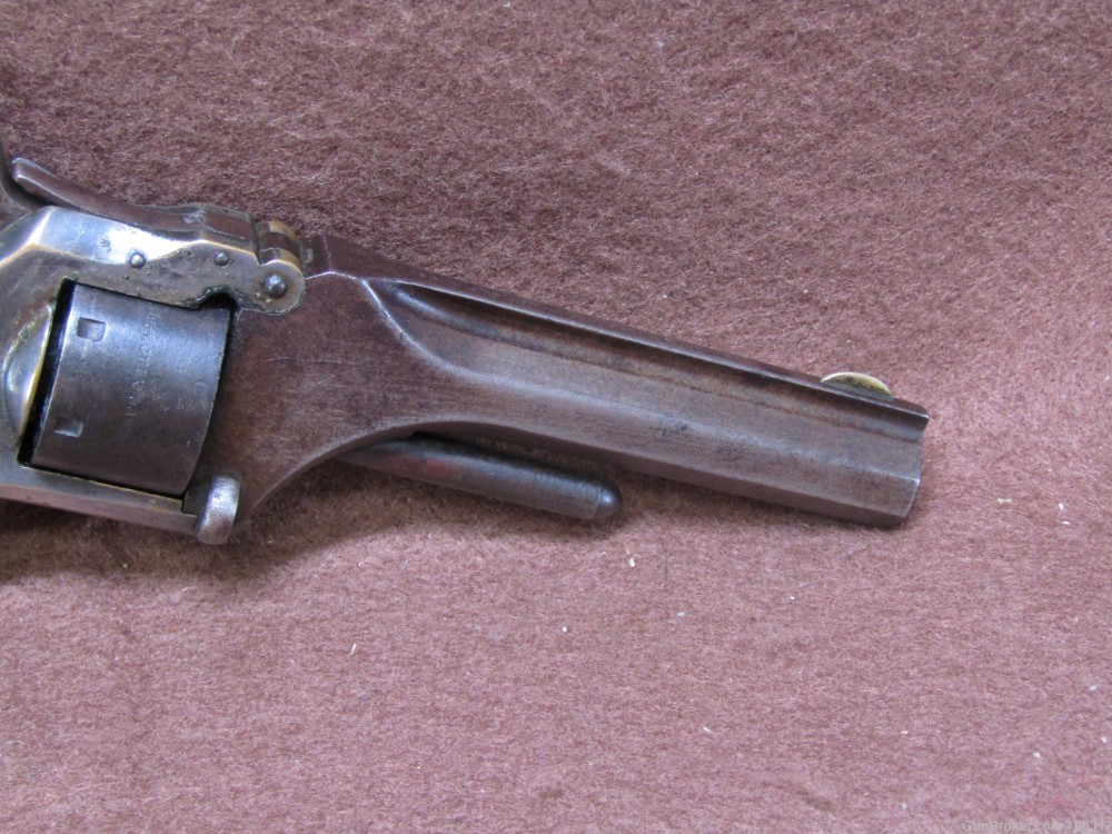 Antique Smith and Wesson Model 1 2nd Issue 22 Short Spur Trigger Revolver-img-3