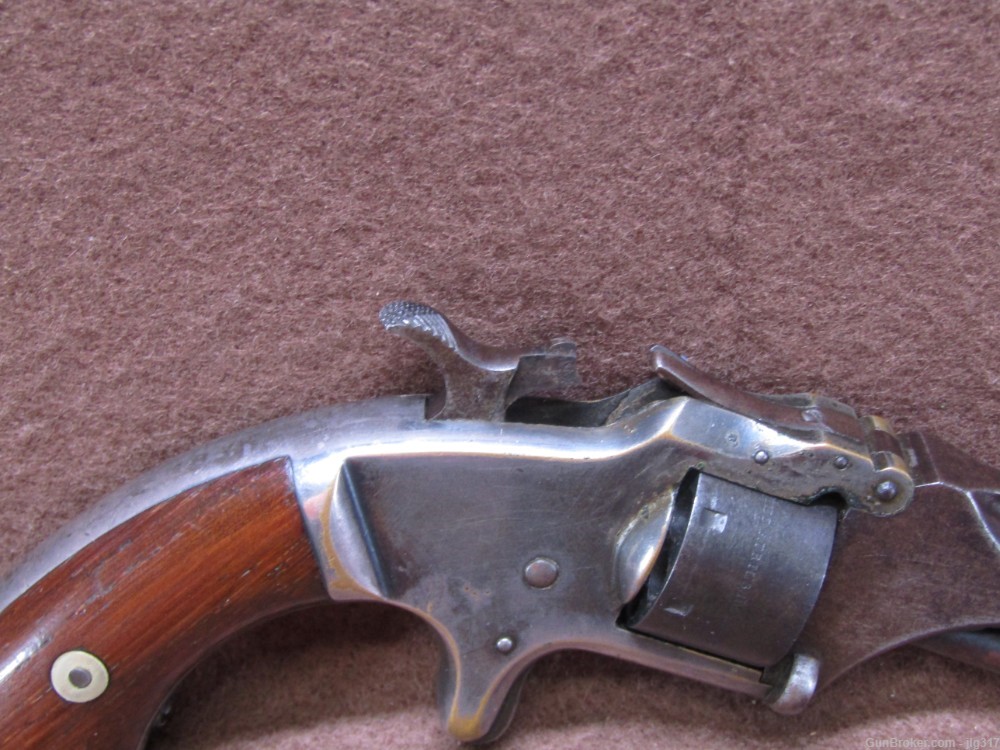 Antique Smith and Wesson Model 1 2nd Issue 22 Short Spur Trigger Revolver-img-6