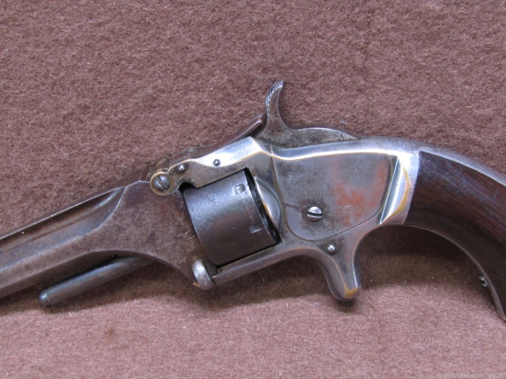 Antique Smith and Wesson Model 1 2nd Issue 22 Short Spur Trigger Revolver-img-11
