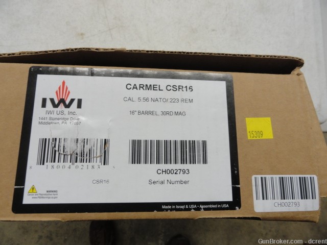  IWI-US Carmel 5.56/223 16" 30+1 CSR16-img-0