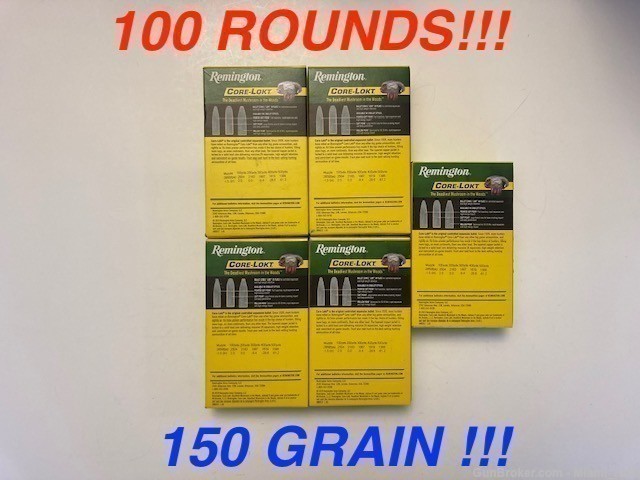 270 win . 100 ROUNDS  150 Grain -img-2