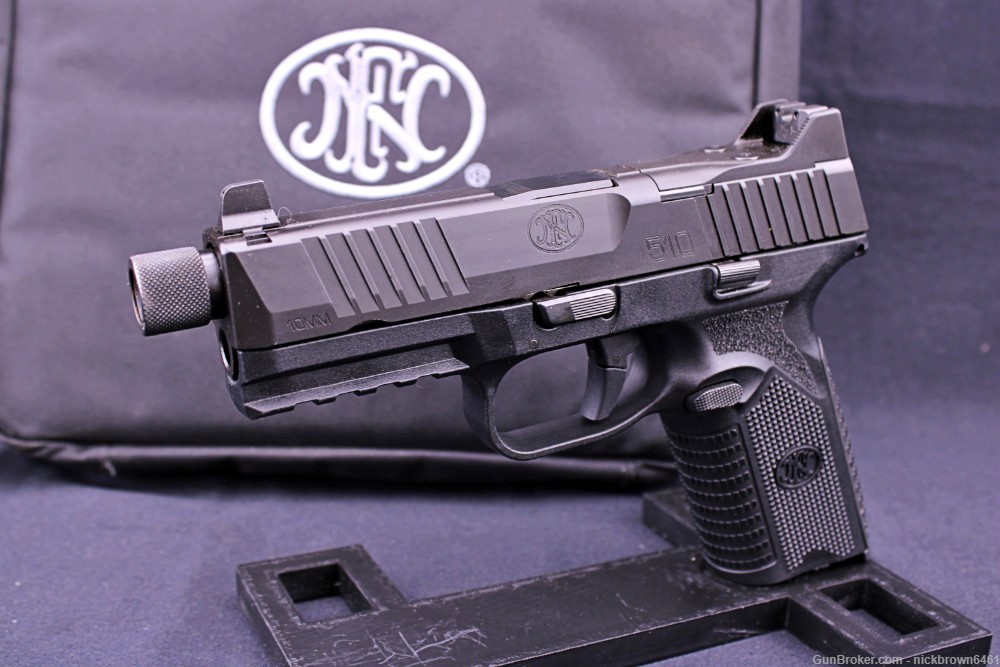 FN 510 TACTICAL MRD OPTIC CUT 10MM 4.71" THREADED BBL SOFT CASE & 2 MAGS-img-2