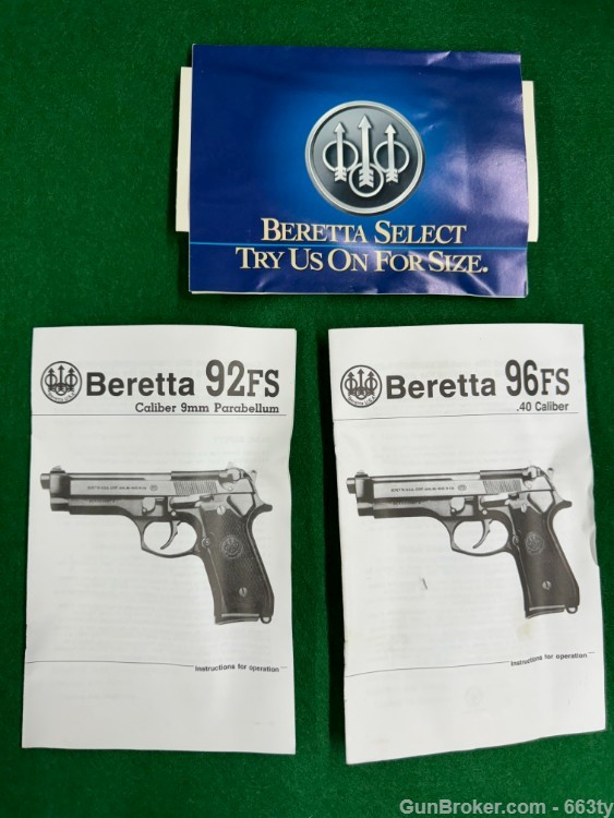 Rare! Beretta 92/96 Combo 9MM & 40 S&W-img-3