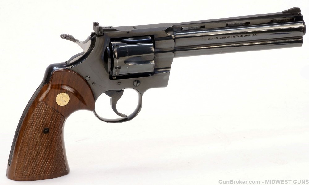 Colt Python 6" Blued .357 Magnum  Revolver 1975-img-3
