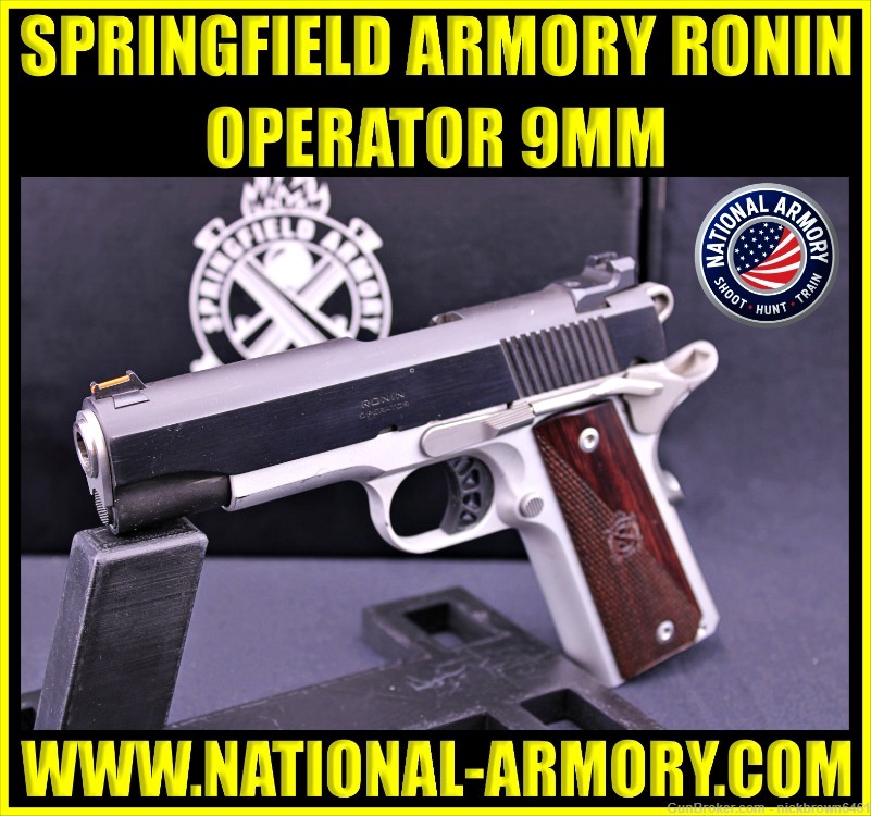 SPRINGFIELD ARMORY RONIN OPERATOR 1911 COMMANDER LENGTH 9MM TWO TONE M1911-img-0