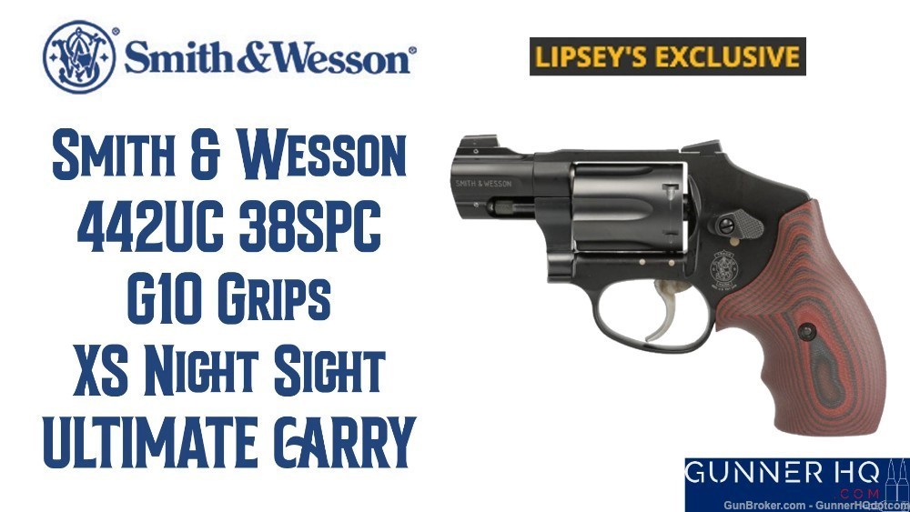 Smith & Wesson 442UC 38spl Ultimate Carry XS Sight Lipseys Exclusive NEW-img-0