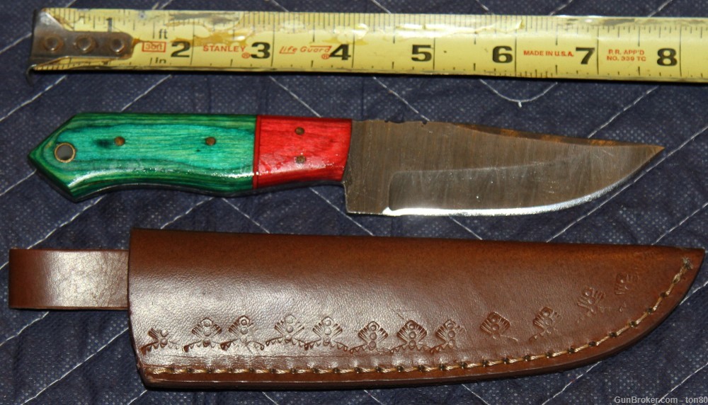 CUSTOM HANDMADE HUNTING KNIFE DAMASCUS STEEL SK3941-img-0