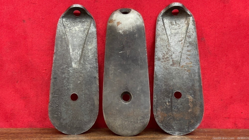 3 Argentine Mauser Model 1909 Cavalry Mountain Engineer Steel Butt Plate-img-0