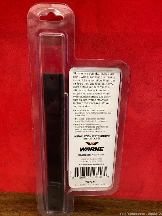 Warne Zero MOA Rail for Remington 700 Long Action 11424-img-3