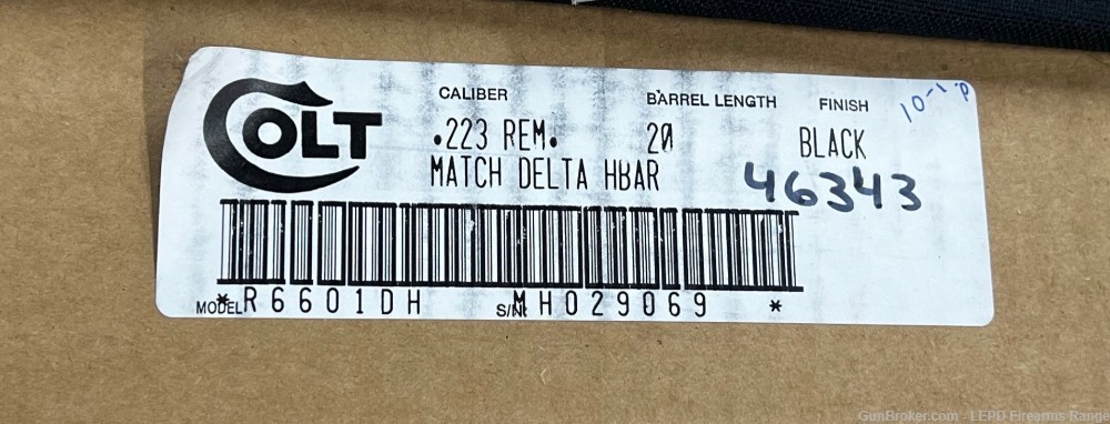 Rare! Like New! Colt Delta Elite Match HBAR (R6601DH) -img-6