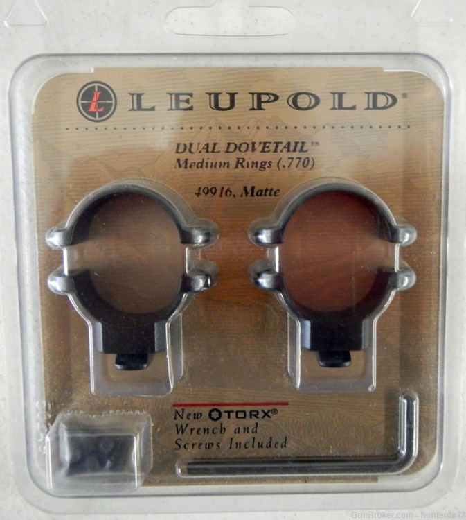 Leupold Dual Dovetail 1-inch Rings. New in original packaging.-img-0