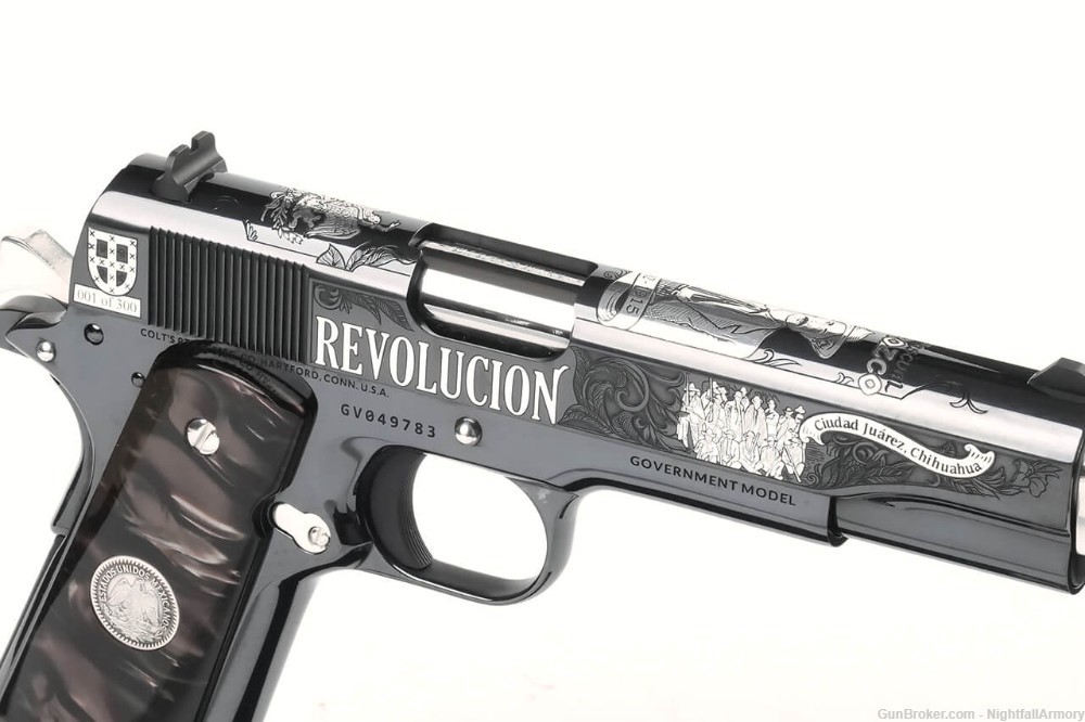 Colt 1911 Govt La Revolucion Pascual Orozco .38 Super SK # 026 of only 300-img-6