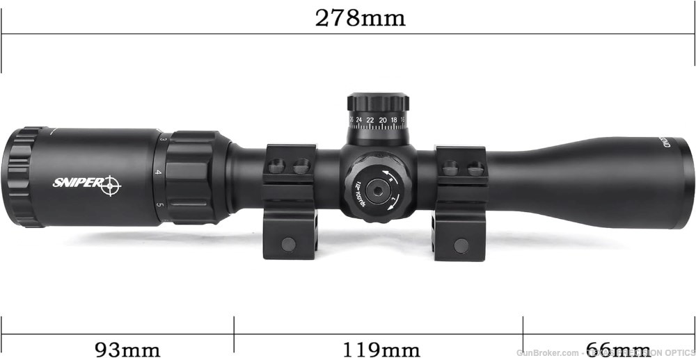 MT2-7X32MD Mil-dot Riflescope R/G/B Illuminated Rifle Scope W/Ring -img-4