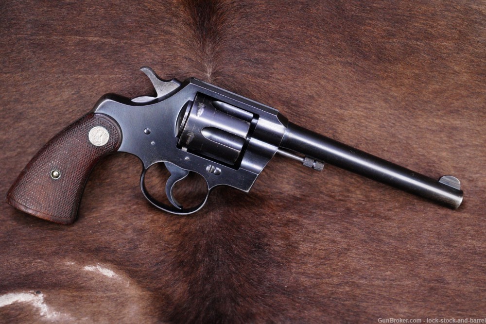 Colt Official Police Blue .22 LR 6" SA/DA Revolver & Letter, MFD 1940 C&R-img-2
